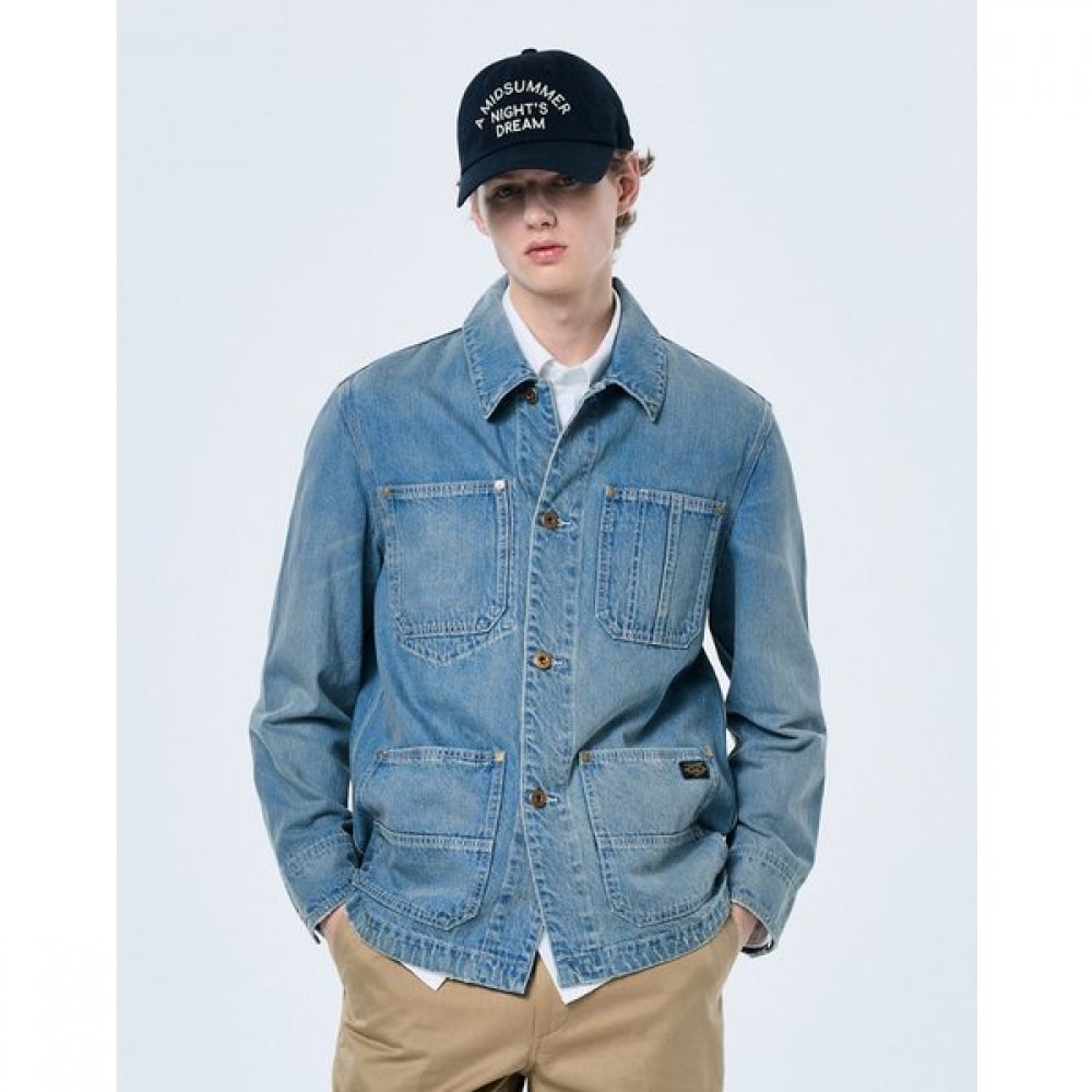 [25SS] [クラシック] ミッドブルーデニムワークジャケット HZJU5B402N2