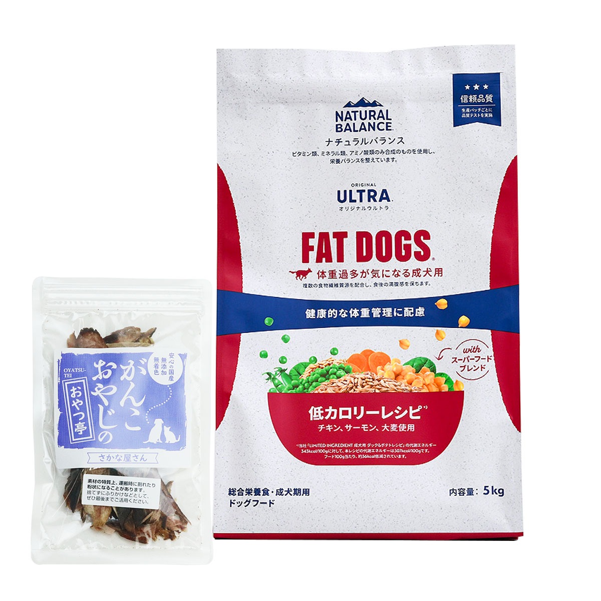 オリジナルウルトラ 成犬用 チキン&サーモン 低カロリー 5kg【お試し国産お魚おやつ約20g付き】