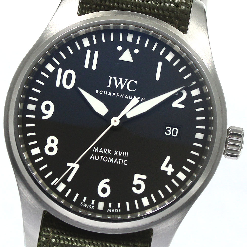 IWC SCHAFFHAUSEN IW327009 パイロットウォッチ マークXVIII デイト 自動巻き メンズ 箱保証書付き_778678【中古】 216,800円