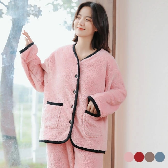 ルームウェア モコモコ 厚手 レディース 部屋着 ボア 上下セット サンゴフリース 冬 パジャマ フランネル ふんわり ナイトウェア 上下２点セット おしゃれ 寝巻き 20代 30代 40代 50代