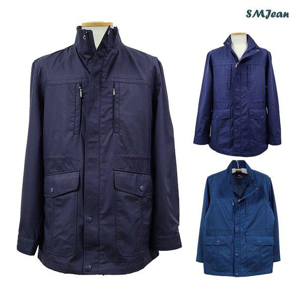 SMJ1109 メンズ サファリ ジャケット ウィンドブレーカー 中年男性 春秋