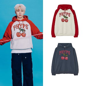 SEVENTEEN スングァン着用★Cherry Raglan Hoodie★大人気 SEVENTEEN スングァン着用☆Phyps☆韓国☆Cherry Raglan Hoodie