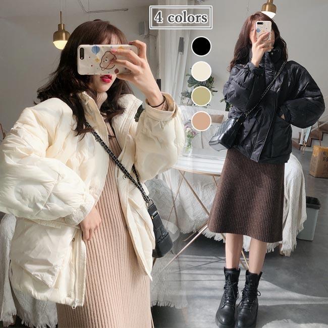 ダウンジャケット レディース ダウンコート ハイネック ジャケット ダウン 冬 コート 体型カバー 防寒服 冬ジャケット 可愛い 冬コート レトロ プレゼント