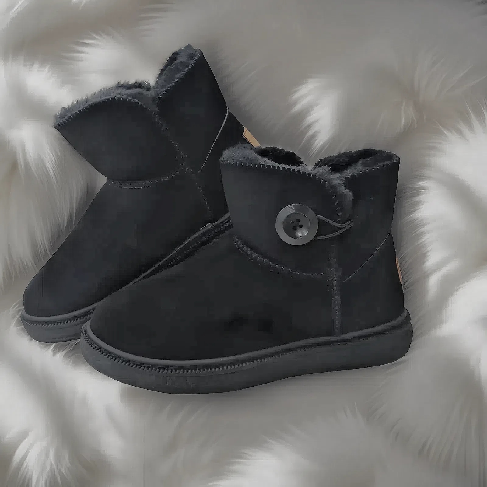 暖かくて可愛い!ふわふわムートンブーツ/防寒ムートンブーツ/冬のおしゃれブーツ/ふわふわあったかブーツ