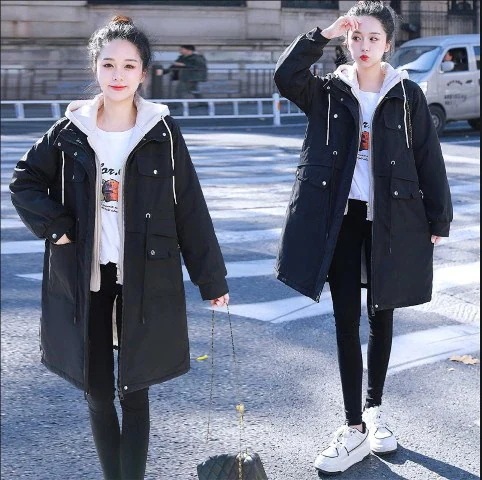 高品質新入 ラストチャンスミディアム丈コート アウター ジャケット 羽織 長袖 フード付き シンプル カジュアル お出かけ ゆったり【大きいサイズ レディース ロング ジャケット アウター 上着 ハン