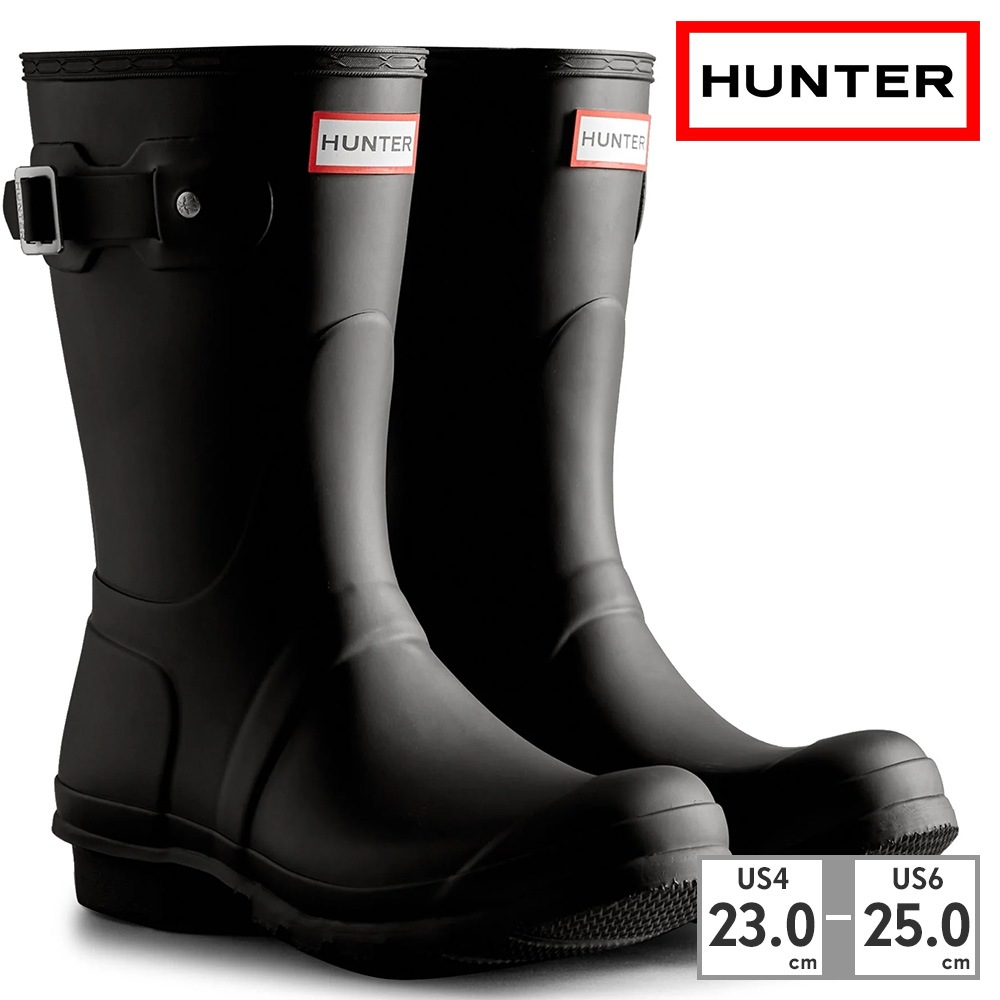 HUNTER レインシューズ レディース オリジナル リファインド ショート ブーツ WFS2353RMA ハンター WOMENS ORI SHORT HUNTER TRI LOGO BACK BOO