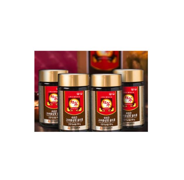 6年根 高麗人参精 ゴールド 250g x 4本/ジンセノサイド10mg