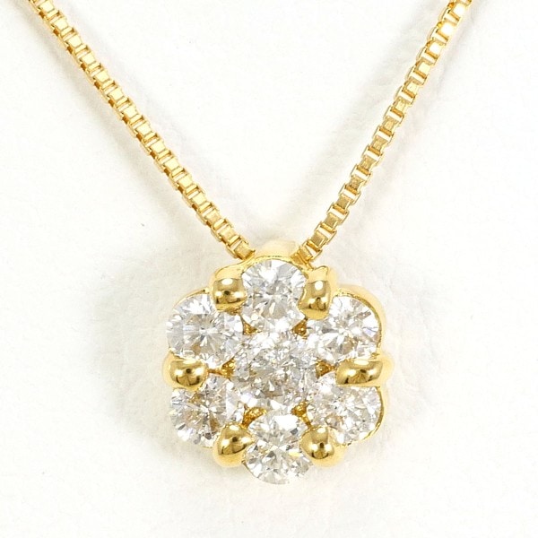 K18 18金 YG イエローゴールド ネックレス ダイヤ 0.25 中古