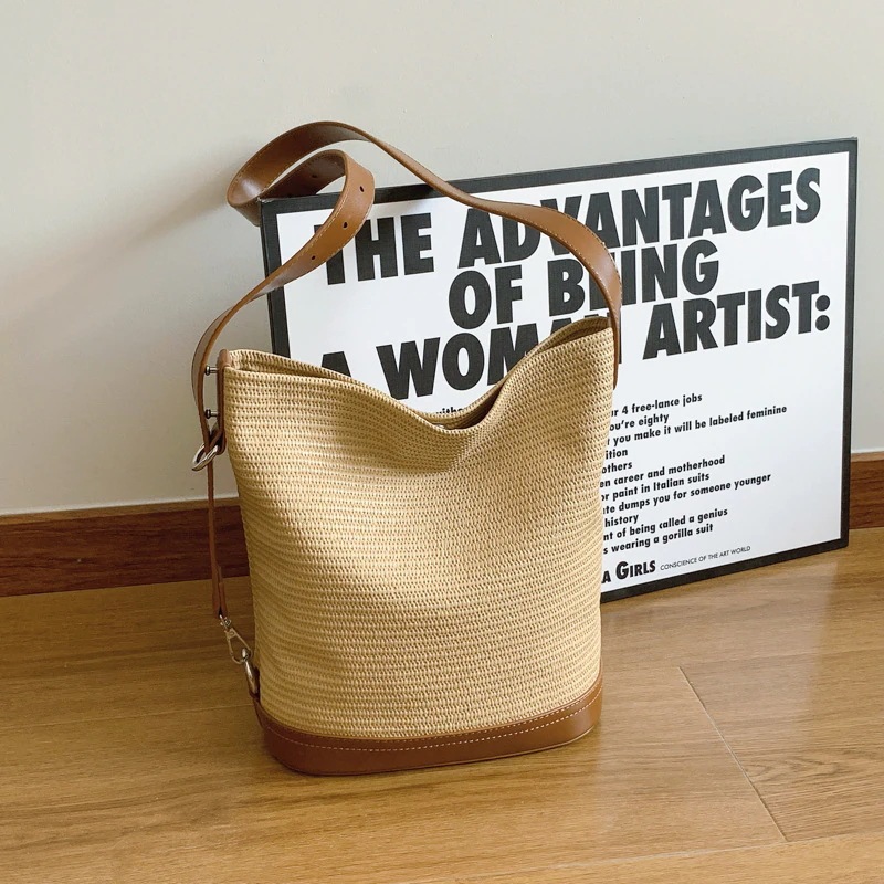 【超お得1つ買うと10個もらえる】メガ割ショルダーバッグ 大容量 編みバッグ 女性 夏 新作 ショルダー クロスボディ バッグ 海辺 休日 風 ビーチバッグ