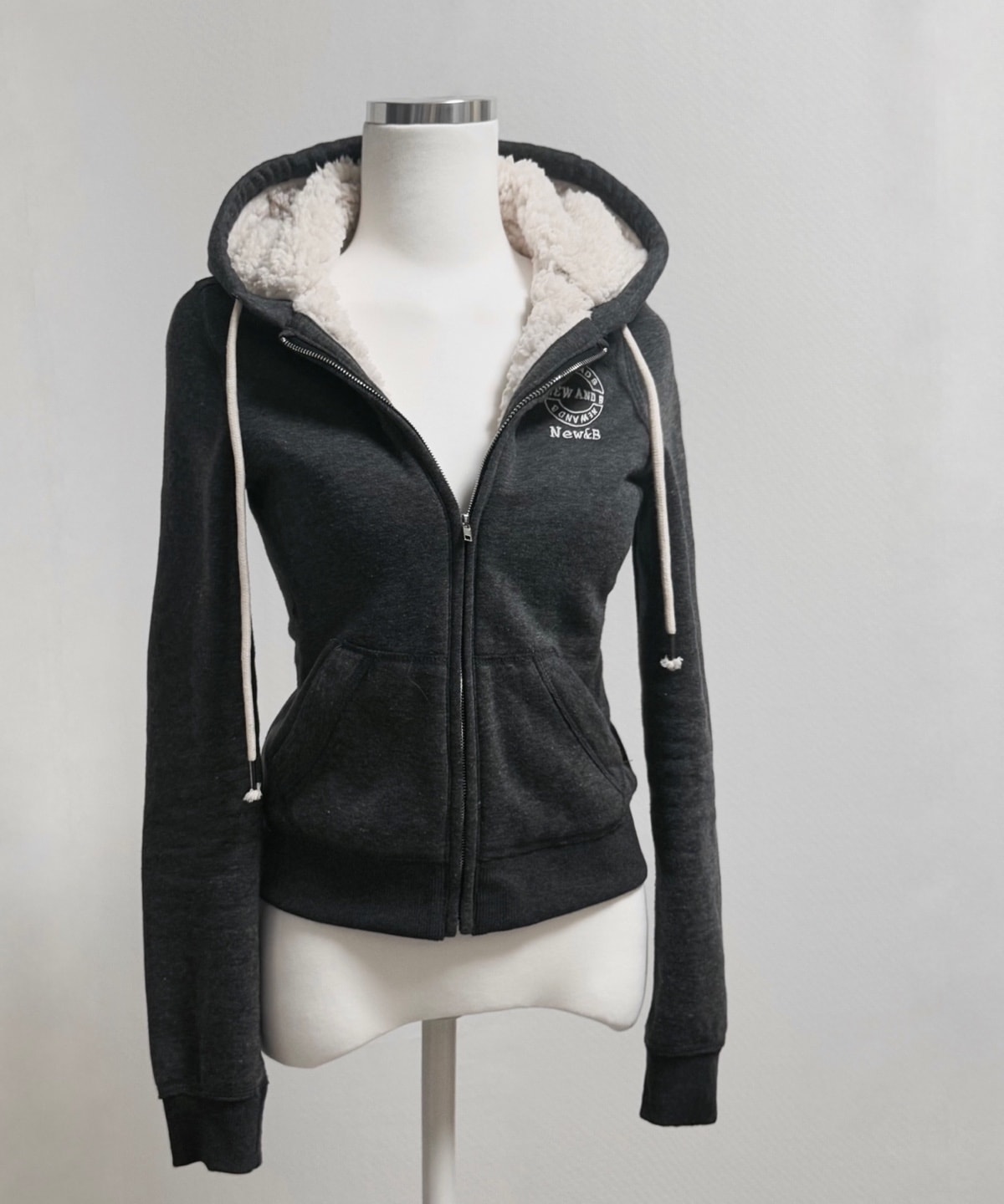 [希少所蔵アイテム] ビンテージ レタリング スリムフィット ボア ボア パーカージップアップ s/m