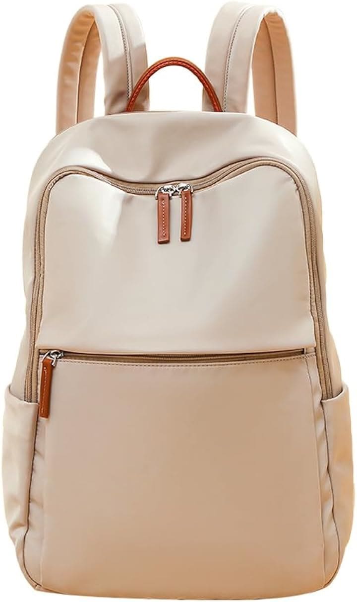 リュック レディース PCリュック パソコンリュック ビジネスリュック PC収納 キャリーオン機能 独立PCポケット 背面ポケット 撥水・耐傷(ベージュ)