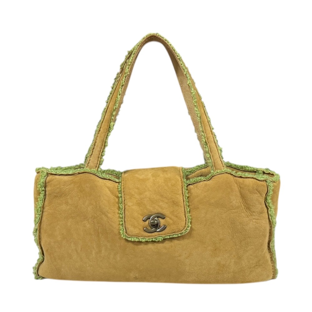 シャネル ハンドバッグ ムートン A11746 ブラウン CHANEL 中古