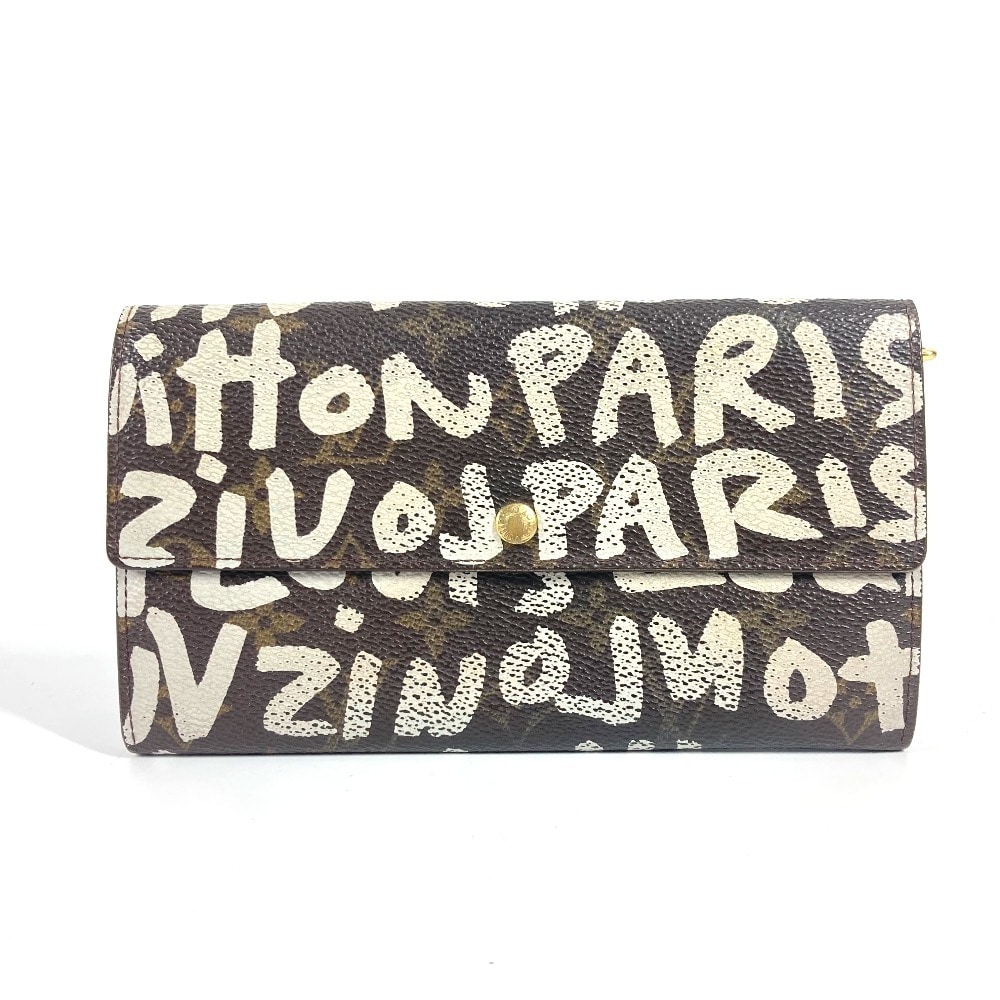 長財布 M92189 ポシェットポルトモネクレディ 旧モノグラムグラフィティ 2つ折り ロングウォレット モノグラムグラフィティキャンバス ホワイト