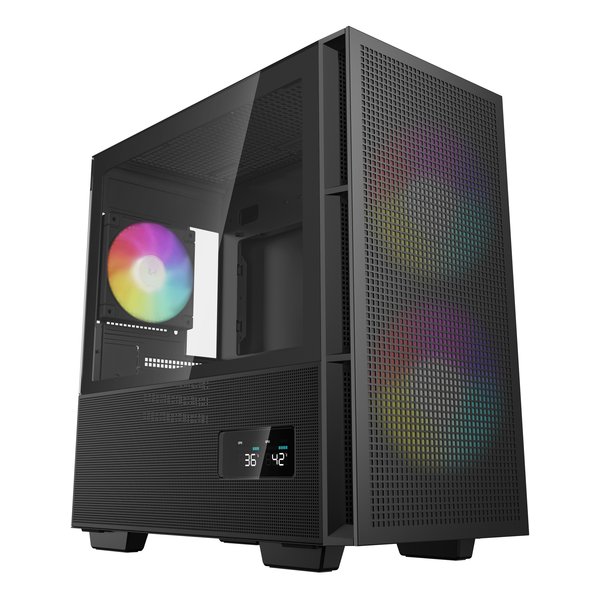 ミニタワー型PCケース CH360 DIGITAL microATX/デジタルディスプレイ/ブラック R-CH360-BKAPE3D-G-1