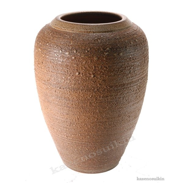 窯肌松皮富士口花瓶 18号　（信楽焼陶器花瓶花入れ花器）