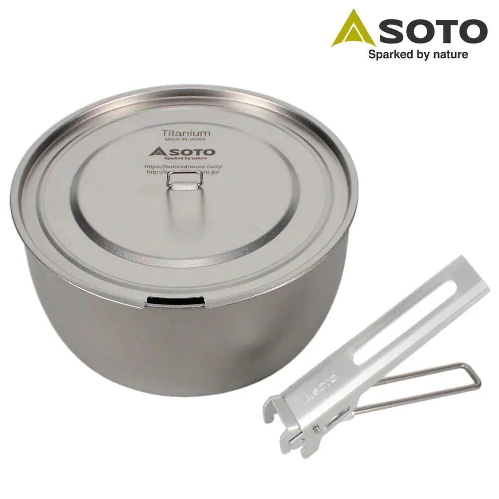正規品　チタンポット1100 SOD-531 アウトドア キャンプ 登山 湯沸かし 料理 BBQ 1100ml 日本製