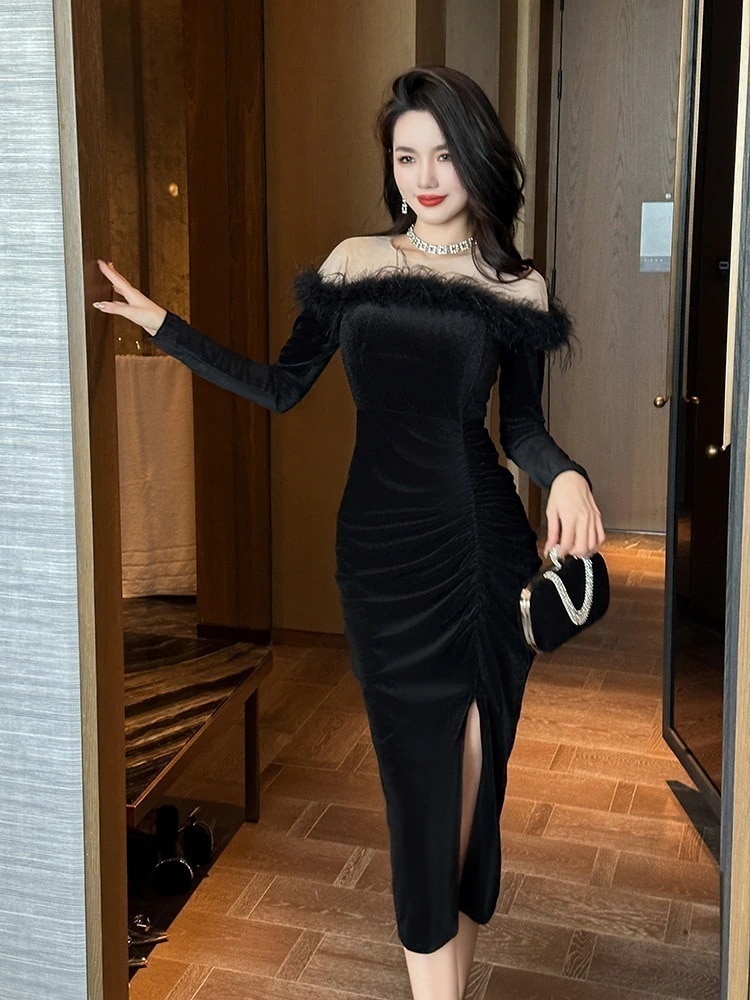 ドレスフォーマルパーティーキャバドレスチャイナドレス花嫁パーティードレス結婚式お呼ばれウエディングドレス二次会ドレスワンピース発表会演奏会会忘会ドレスウェディング1