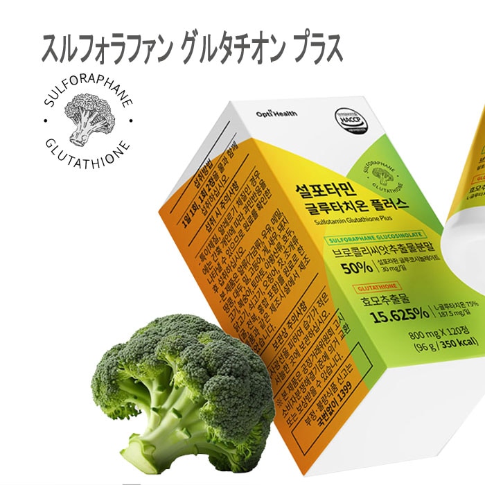 スルフォタミン グルタチオン プラス 120粒 スルフォラファン サプリ ブロッコリー