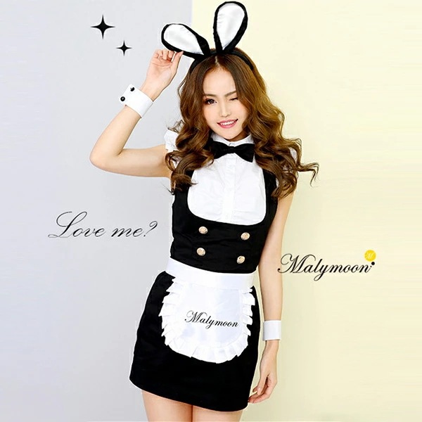 【即納】ハロウィン コスプレ メイド ウェイトレス バニーガール バニー セクシー アニマル 仮装 衣装 コスチューム 可愛いコスプレ コスプレ衣装 ハロウィーン イースター マリームーン malym