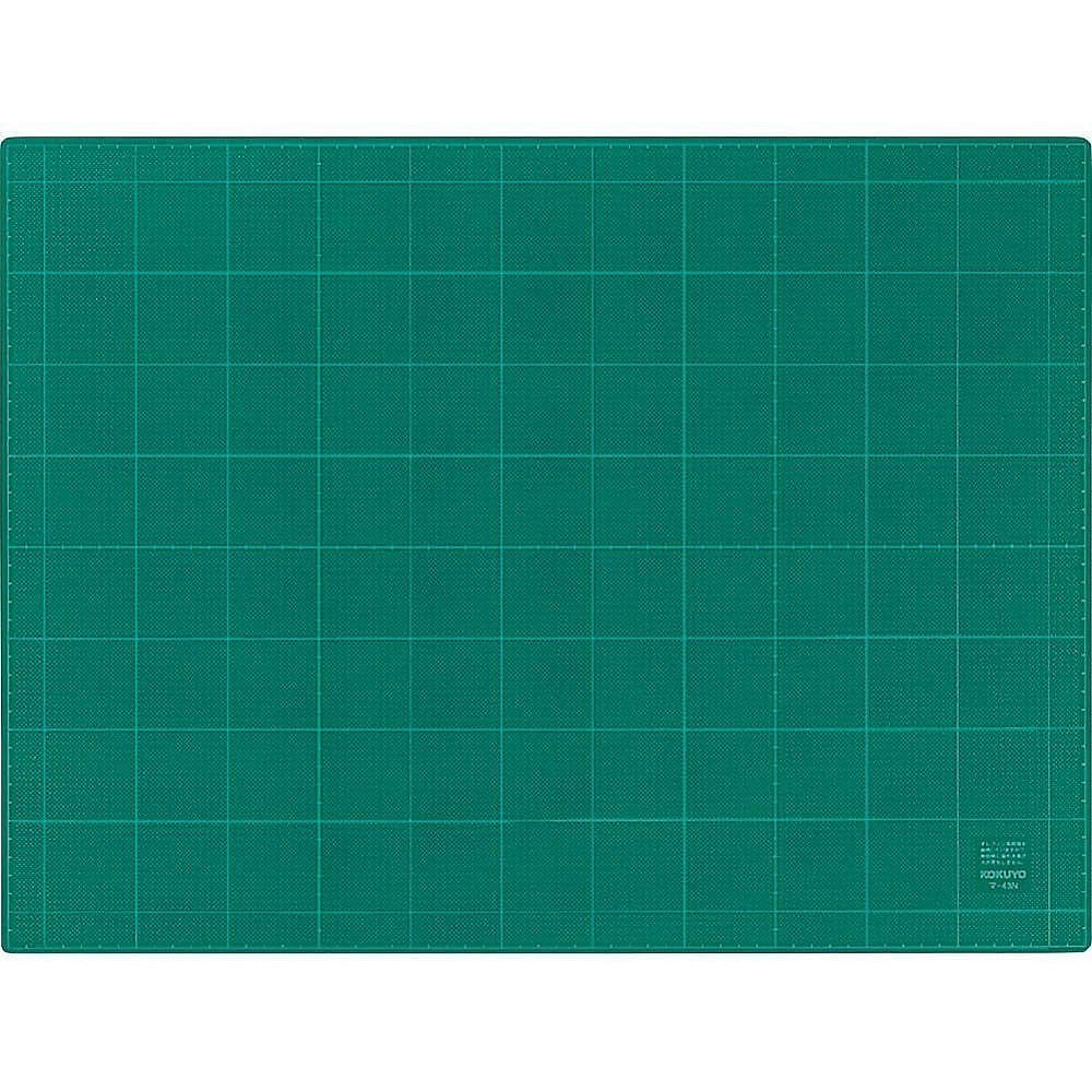 （まとめ買い）カッティングマット 3mm厚 グリーン 両面 方眼罫 450x600mm マ-43N [x3]