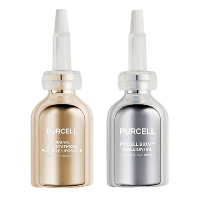 [白玉肌ケア2点セット]グルタチオンリポソームアンプル 20mL+ピクセルバイオーム フェイスセラム 20mL