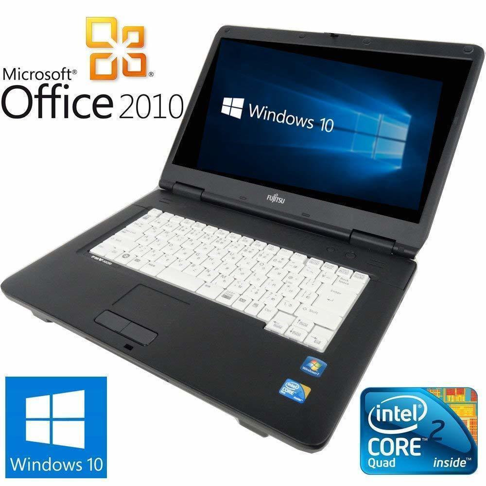 サポート付き快速 美品 富士通 A8280 Fujitsu Windows10 PC サクサク パソコン Office 2010インストール メモリ4GB HDD：160GBノートPC