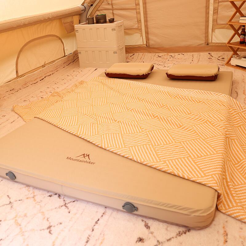 エアーマット ダブル キャンプ 自動膨張式 10cm 折りたたみ コンパクト エアーベッド ソロキャンプ エアーマットレス 幅広 車中泊 防災 エアマット インフレータブルマット インフレーターマット