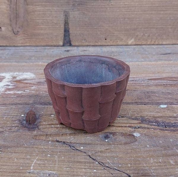 鉢（一般） 鉢 プランター ガーデニング 園芸用品 花 朱泥 植木鉢 竹節 中国宜興窯 個性的 庭