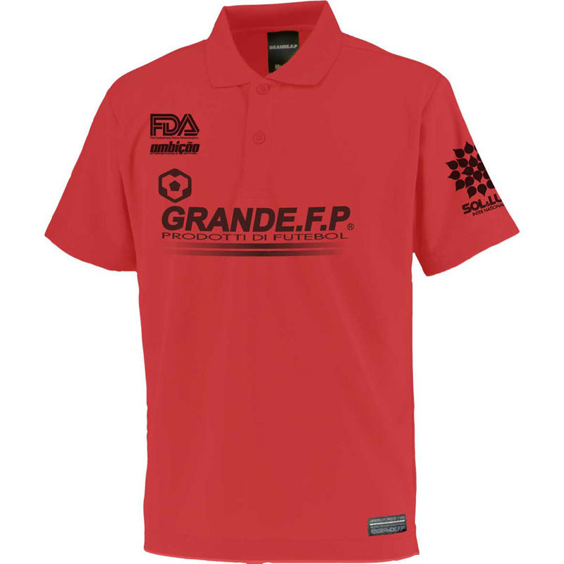 GRANDE.F.P(グランデエフピー) GRANDE.F.P グランデ.エフ.ピー.ハイパーロゴ.ドライメッシュポロ フットサル ポロシャツ (gfph20009-3509)