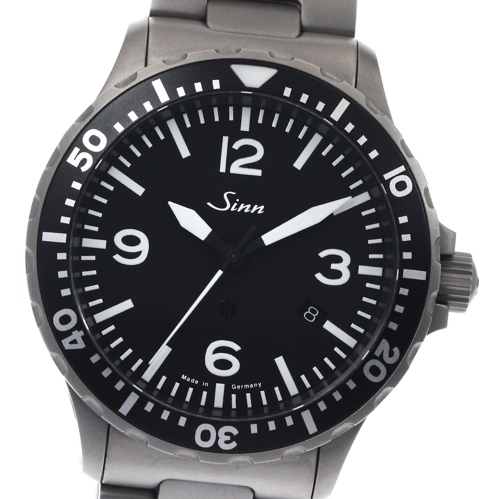ジン Sinn 857.B デイト 自動巻き メンズ 極美品 箱付き_902527【中古】