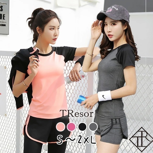 ２点で13o円OFF！【即納】トレーニングウェア ヨガウェア レディース 5点セット ジム セットアップ ジャージ 上下セット フィットネス ランニングウェア 大きいサイズ おうち時間 パーカー ショ