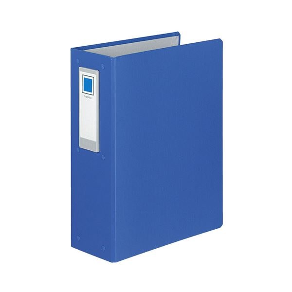 (まとめ) コクヨ チューブファイル(ロングボディ) 片開き A4タテ 4穴 800枚収容 背幅108mm 青 フ-L684NB 1冊 (×10セット)