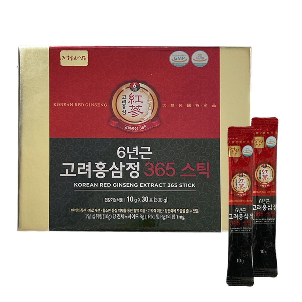 チョンウォンサム6年根高麗ホンサムジョン365スティック10g x 30個入り/