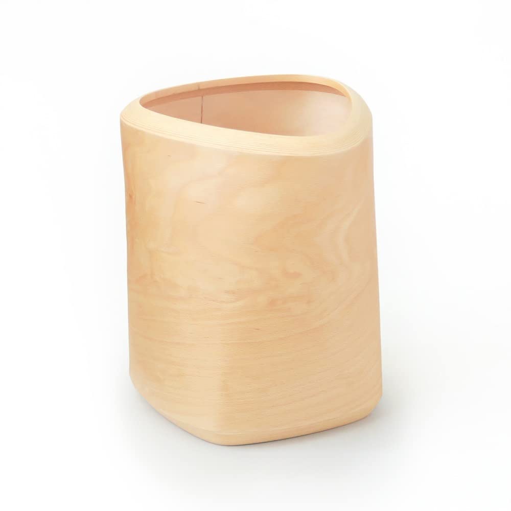 BUNACO ゴミ箱 おしゃれ 【ダストボックス Two-Shapes M】trash can bin キッチン リビング 寝室 屋内 IB-D2361（ナチュラル）日本製 木製