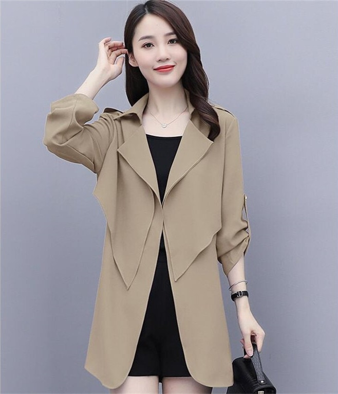 春コート スプリングコート レディース トレンチコート 落ち感 カジュアル チェスター 春 アウター