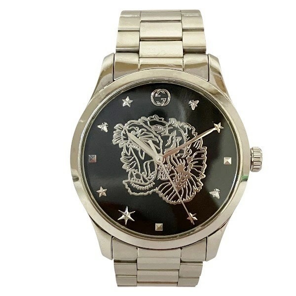 グッチ GUCCI Gタイムレス 126.4 クォーツ 虎 時計 腕時計 メンズ 【中古】
