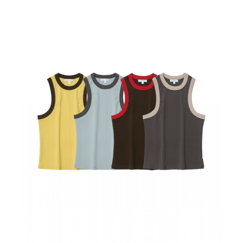 PARTIMENTO レディース PWC カラーブロックレーサーバックタンク_4色