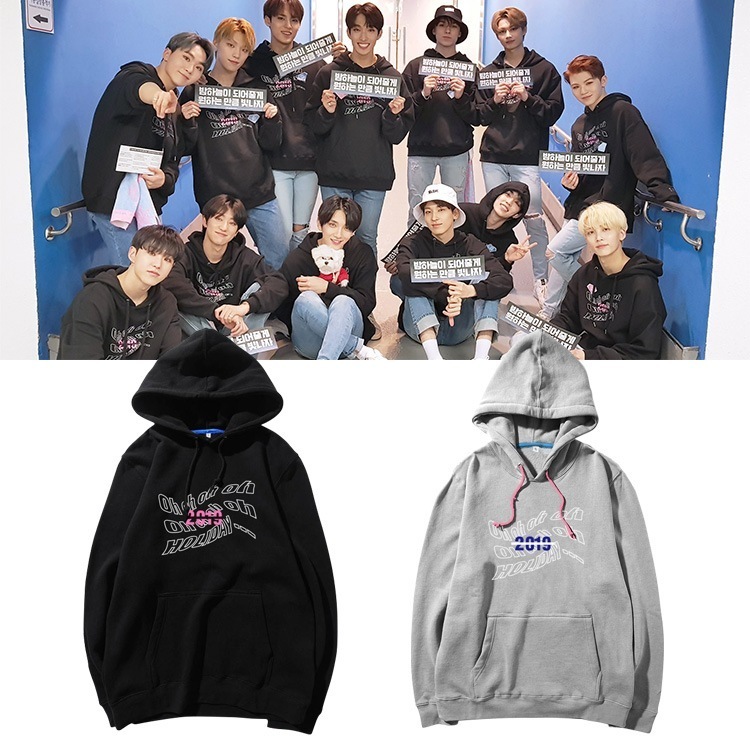 Seventeen コンサート服スウェットシャツプルオーバーパーカープラス薄手フリース