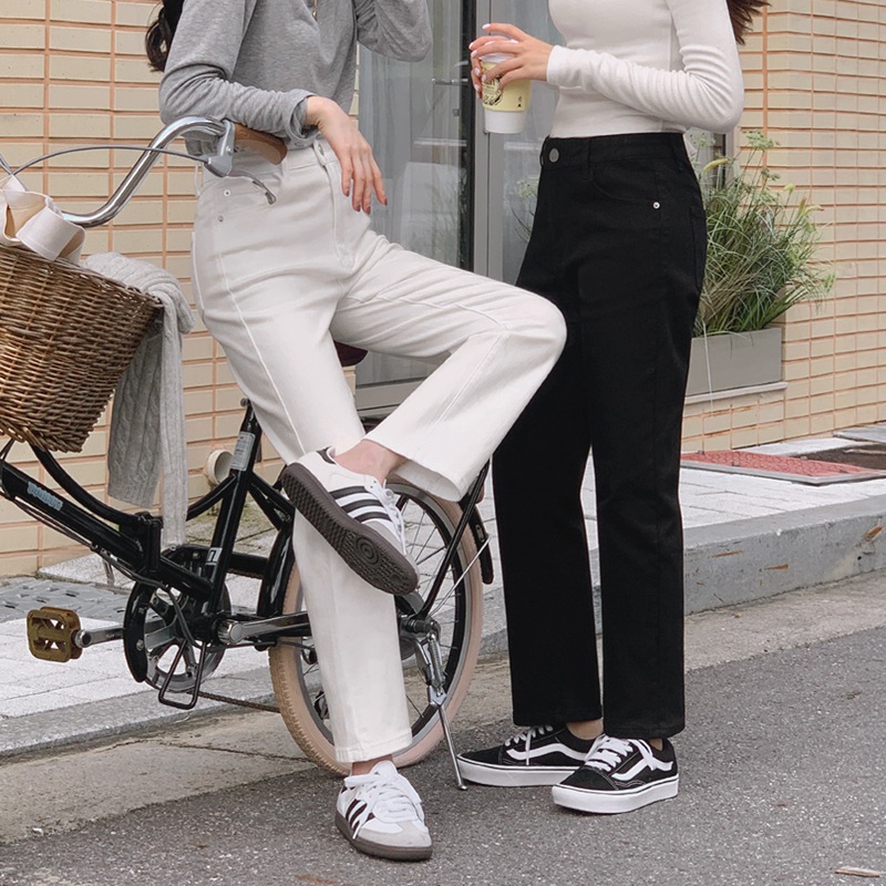 [tps0538] 韓国ファッションコットンストレートパンツ