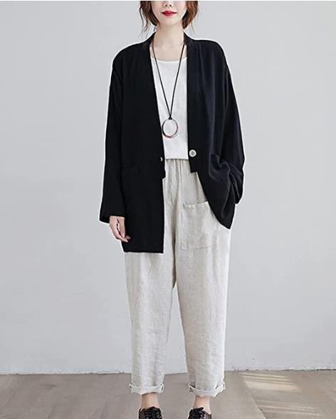 カーディガン レディース 春 長袖 おしゃれ 薄手 綿麻 カジュアル ゆったり 大きいサイズ 5,399円