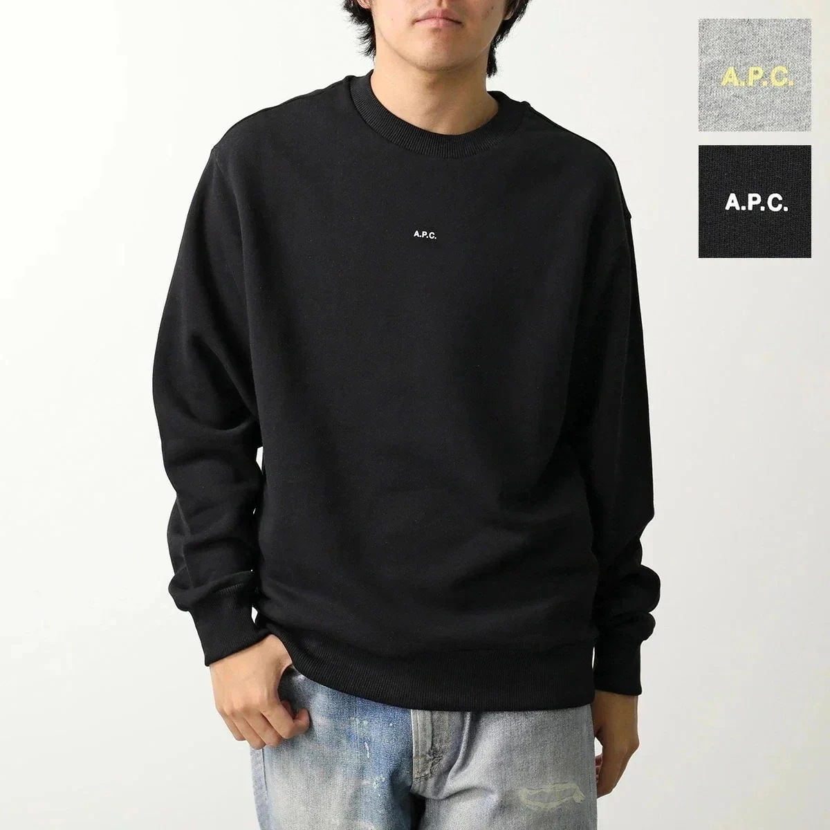 APC A.P.C. アーペーセー トレーナー COHBX H27910 メンズ スウェット ロゴ 裏起毛 クルーネック 長袖 カラー2色