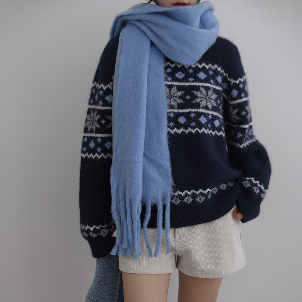 ヒボラルージュラウンドノルディックニット