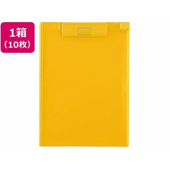 クリップボード A4タテ 短辺とじ 黄 10枚 リヒトラブ A-977U-5