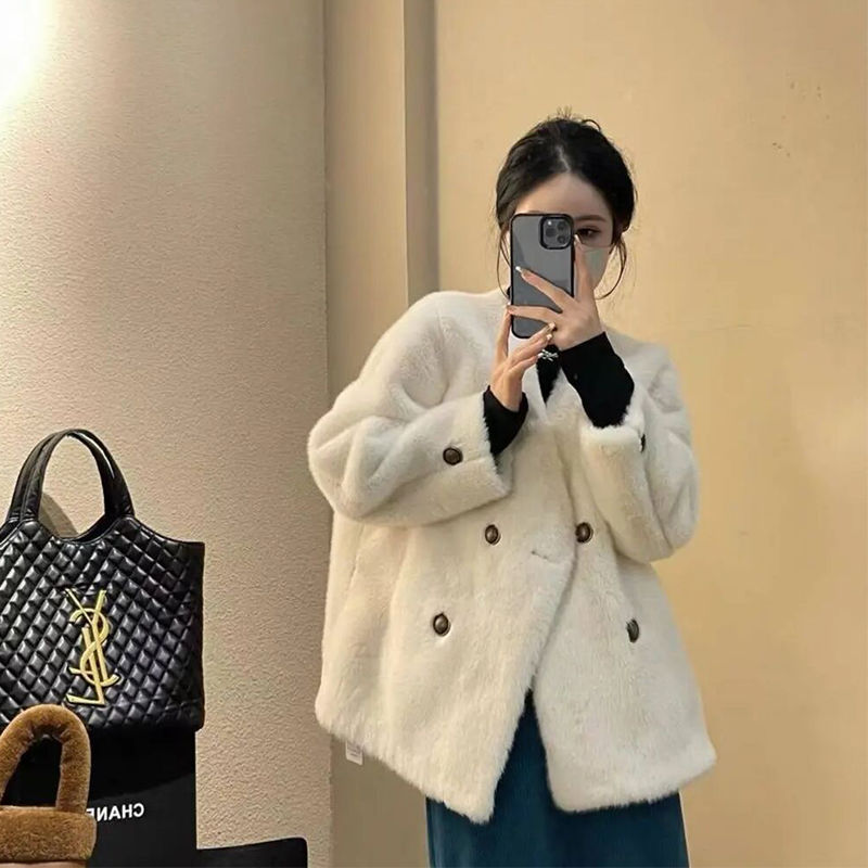 ファー オールインワン ファーコート レディース 冬新作 イミテーションミンクファー イミテーションファーコート おしゃれで多用途