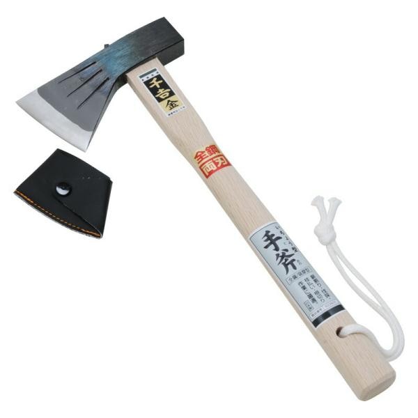 千吉 金 いちょう型手斧 全鋼 サツマガタ 園芸道具 鉈 斧