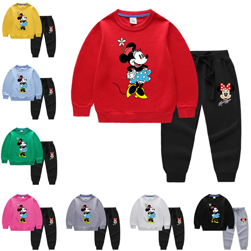 ディズニーミニー 子供服 セットアップ キッズ 上下セット 2点セット 長袖 トレーナー 通園着 48