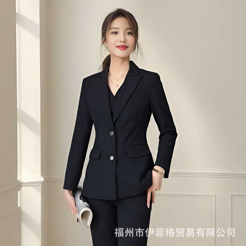 女性のためのプロフェッショナルスーツ春と秋の絶妙なファッショナブルで有能なスーツジャケット春採用公務員面接