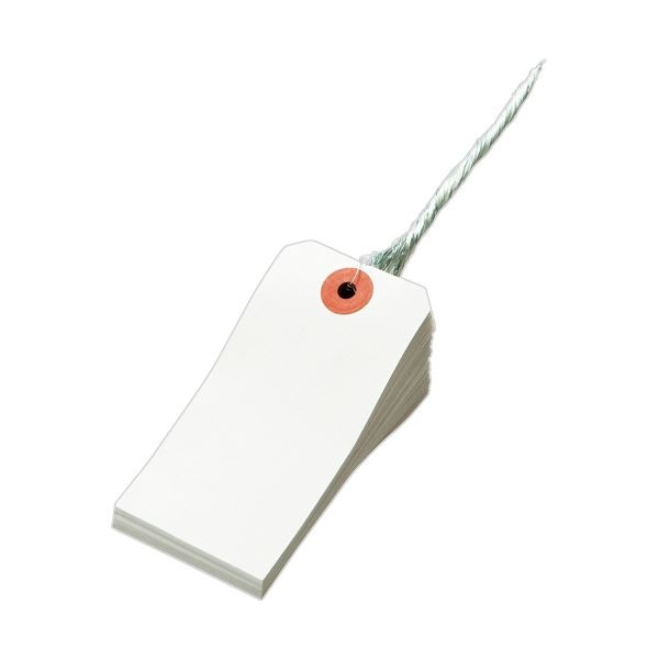 （まとめ）TANOSEE 再生紙荷札 4号（中）45x90mm 1箱（1000枚）[x3セット]