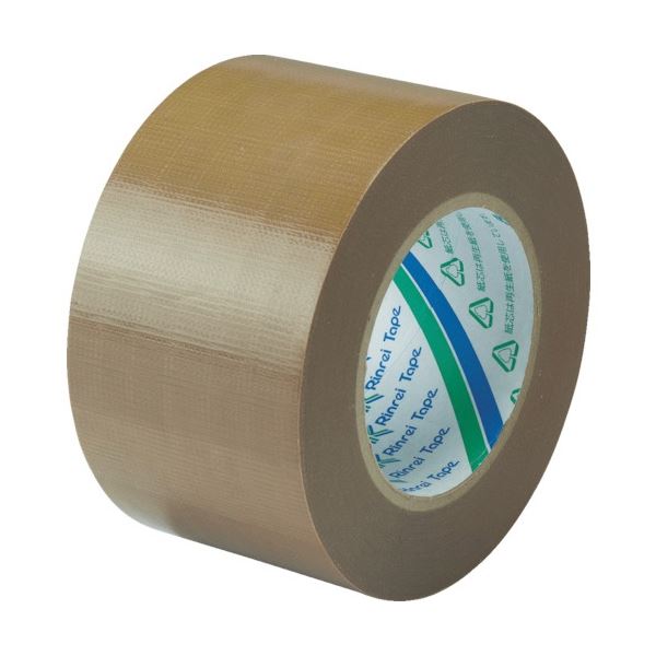 （まとめ）包装用PEワリフテープ EF671 75x50mm 茶色 1巻[x5]