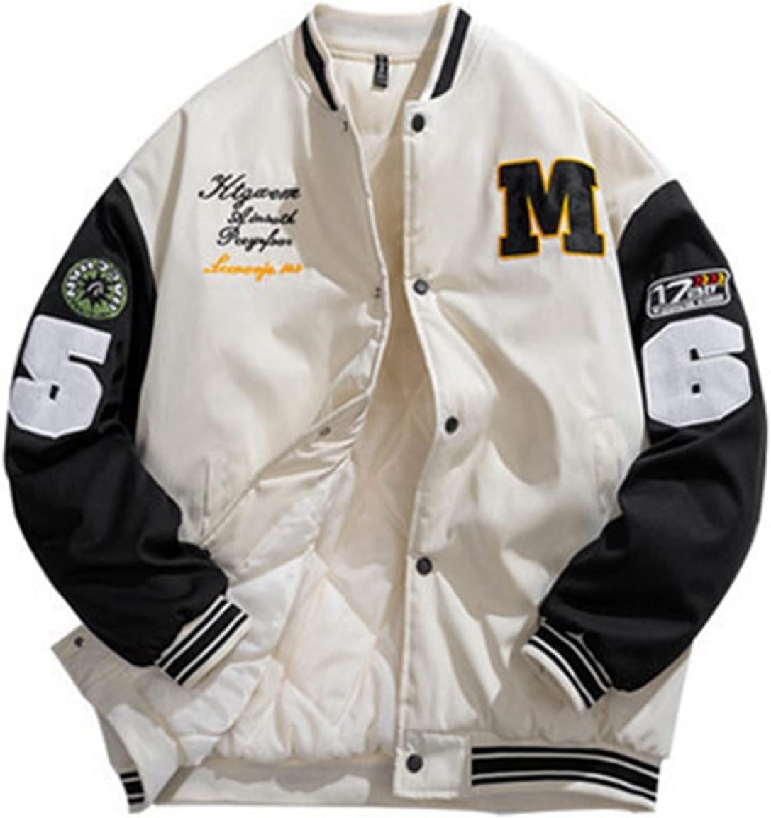 冬物 スタジャン メンズ 中綿ジャケット ジャンバー カジュアル 厚手 防寒着 立襟 アウター 綿服 保温 ヒップホップ ストリート 大きいサイズ アウトドア 日常 通学通勤 ハイ